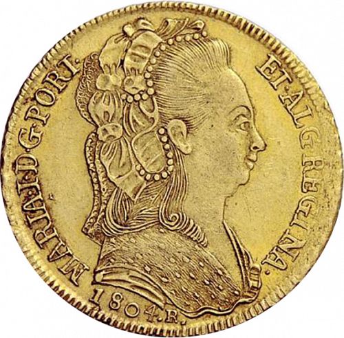 6400 Réis ( Peça ) Obverse Image minted in PORTUGAL in 1804R (1786-99 - Maria I)  - The Coin Database