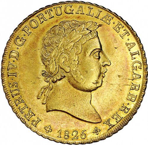 7500 Réis ( Peça ) Obverse Image minted in PORTUGAL in 1826 (1826-28 - Pedro IV)  - The Coin Database
