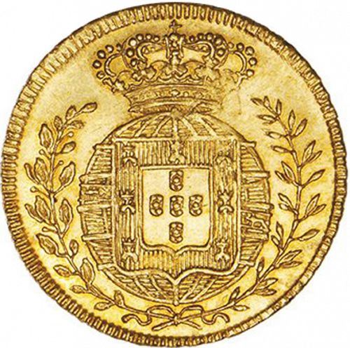 800 Réis ( Meio Escudo ) Reverse Image minted in PORTUGAL in 1818 (1816-26 - Joâo VI)  - The Coin Database