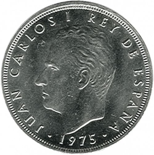 100 Pesetas Obverse Image minted in SPAIN in 1975 / 76 (1975-82  -  JUAN CARLOS I)  - The Coin Database