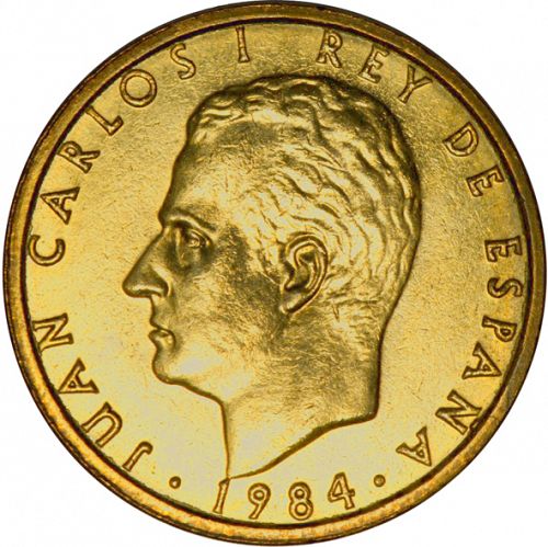 100 Pesetas Obverse Image minted in SPAIN in 1984 (1982-01  -  JUAN CARLOS I - New Design)  - The Coin Database