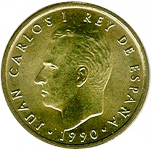100 Pesetas Obverse Image minted in SPAIN in 1990 (1982-01  -  JUAN CARLOS I - New Design)  - The Coin Database