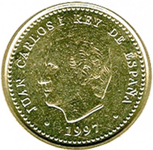 100 Pesetas Obverse Image minted in SPAIN in 1997 (1982-01  -  JUAN CARLOS I - New Design)  - The Coin Database
