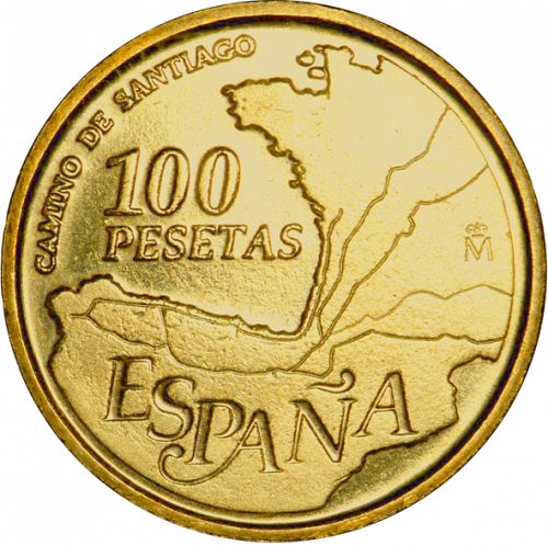 100 Pesetas Reverse Image minted in SPAIN in 1993 (1982-01  -  JUAN CARLOS I - New Design)  - The Coin Database