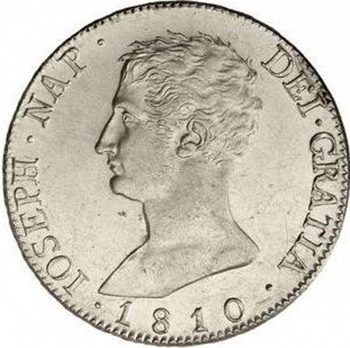 10 Reales Obverse Image minted in SPAIN in 1810AI (1808-13  -  JOSE NAPOLEON - Vellon cng.)  - The Coin Database