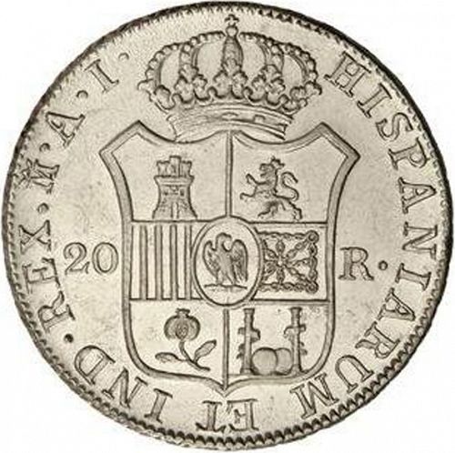 10 Reales Reverse Image minted in SPAIN in 1810AI (1808-13  -  JOSE NAPOLEON - Vellon cng.)  - The Coin Database