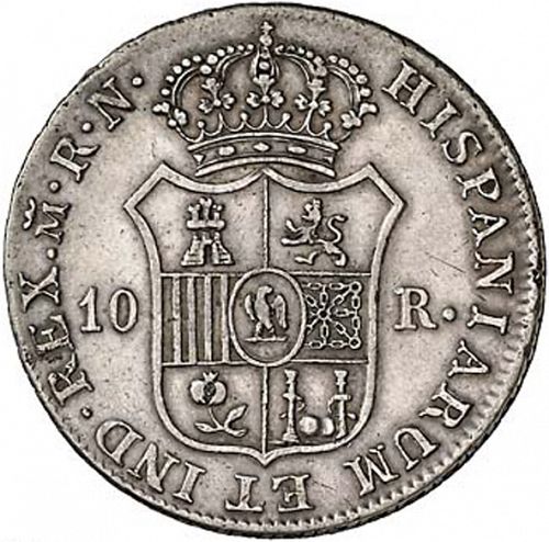 10 Reales Reverse Image minted in SPAIN in 1812RN (1808-13  -  JOSE NAPOLEON - Vellon cng.)  - The Coin Database