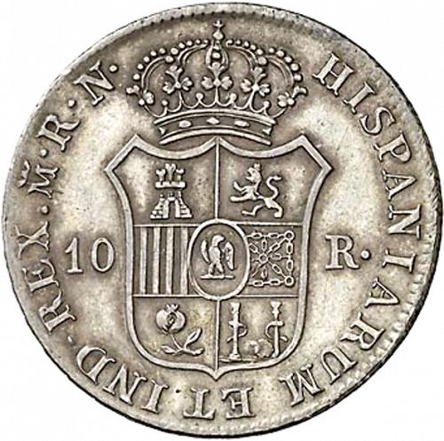 10 Reales Reverse Image minted in SPAIN in 1813RN (1808-13  -  JOSE NAPOLEON - Vellon cng.)  - The Coin Database