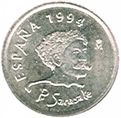 10 Pesetas Obverse Image minted in SPAIN in 1994 (1982-01  -  JUAN CARLOS I - New Design)  - The Coin Database