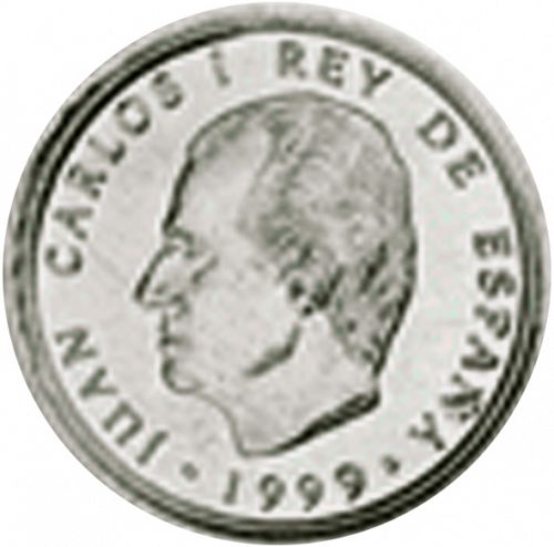 10 Pesetas Obverse Image minted in SPAIN in 1999 (1982-01  -  JUAN CARLOS I - New Design)  - The Coin Database