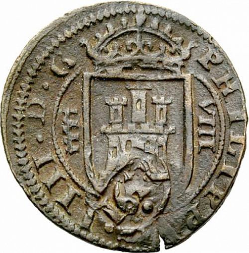 12 Maravedies Obverse Image minted in SPAIN in 1641 (1621-65  -  FELIPE IV)  - The Coin Database