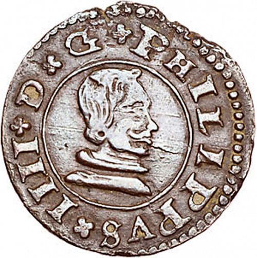 16 Maravedies Obverse Image minted in SPAIN in 1661R (1621-65  -  FELIPE IV)  - The Coin Database