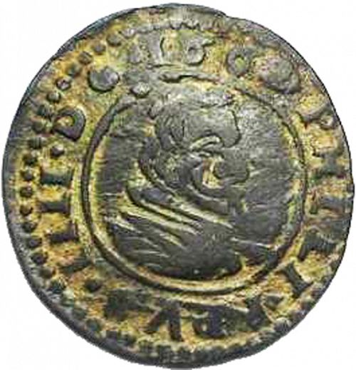 16 Maravedies Obverse Image minted in SPAIN in 1662M (1621-65  -  FELIPE IV)  - The Coin Database