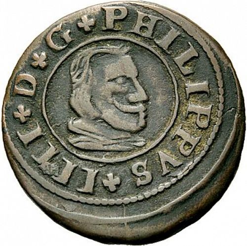 16 Maravedies Obverse Image minted in SPAIN in 1663BR (1621-65  -  FELIPE IV)  - The Coin Database
