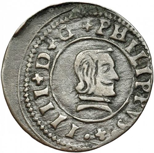 16 Maravedies Obverse Image minted in SPAIN in 1663S (1621-65  -  FELIPE IV)  - The Coin Database