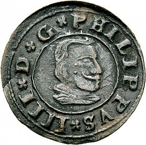 16 Maravedies Obverse Image minted in SPAIN in 1664BR (1621-65  -  FELIPE IV)  - The Coin Database