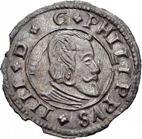 16 Maravedies Obverse Image minted in SPAIN in 1664S (1621-65  -  FELIPE IV)  - The Coin Database