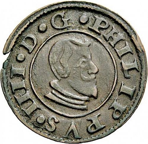 16 Maravedies Obverse Image minted in SPAIN in 1665CA (1621-65  -  FELIPE IV)  - The Coin Database