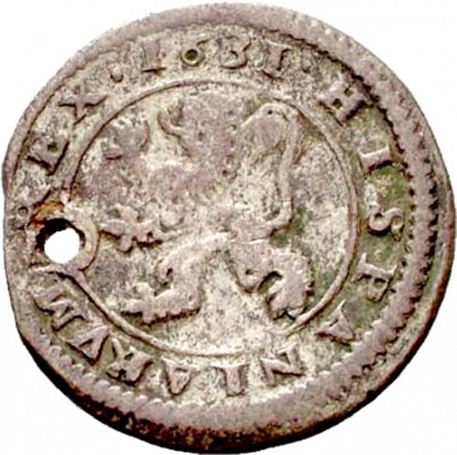 16 Maravedies Reverse Image minted in SPAIN in 1631A (1621-65  -  FELIPE IV)  - The Coin Database