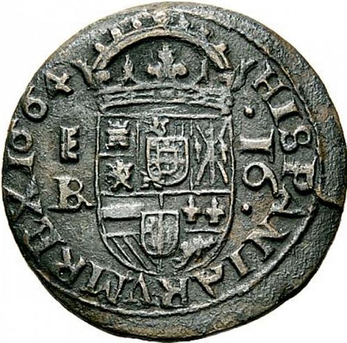 16 Maravedies Reverse Image minted in SPAIN in 1664BR (1621-65  -  FELIPE IV)  - The Coin Database