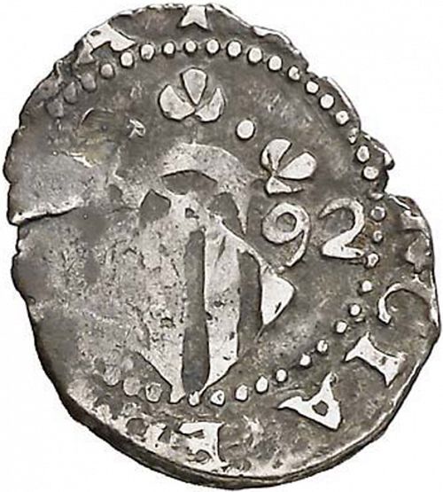 Dieciocheno Reverse Image minted in SPAIN in 1692 (1665-00  -  CARLOS II - Local Coinage)  - The Coin Database