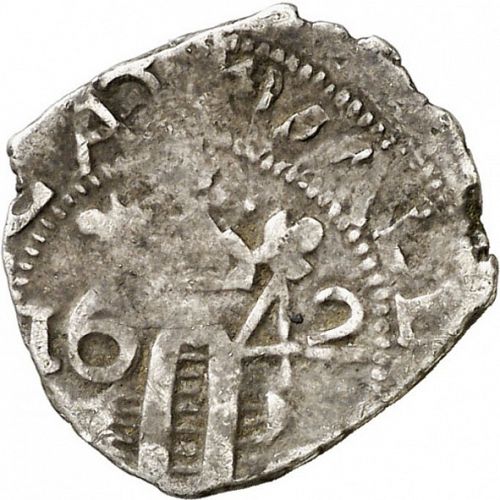 Dieciocheno Reverse Image minted in SPAIN in 1642 (1621-65  -  FELIPE IV - Local Coinage)  - The Coin Database