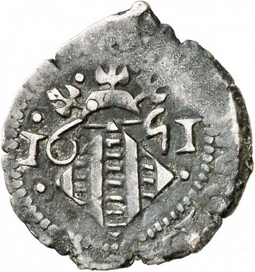 Dieciocheno Reverse Image minted in SPAIN in 1651 (1621-65  -  FELIPE IV - Local Coinage)  - The Coin Database