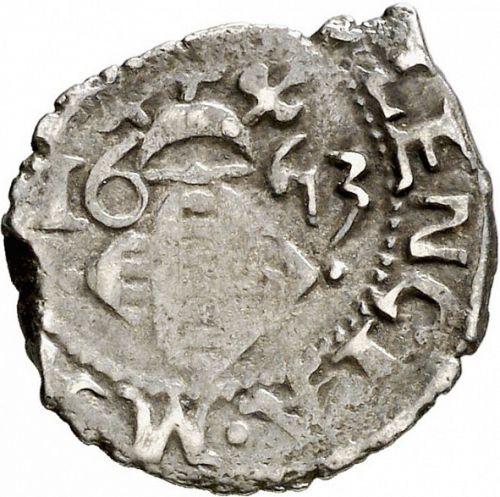 Dieciocheno Reverse Image minted in SPAIN in 1653 (1621-65  -  FELIPE IV - Local Coinage)  - The Coin Database