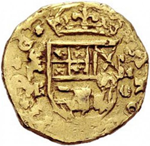 1 Escudo Obverse Image minted in SPAIN in 1689M (1665-00  -  CARLOS II)  - The Coin Database