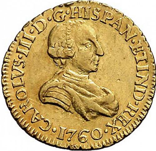 1 Escudo Obverse Image minted in SPAIN in 1760MM (1759-88  -  CARLOS III)  - The Coin Database