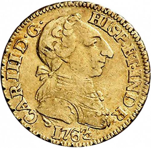 1 Escudo Obverse Image minted in SPAIN in 1763MM (1759-88  -  CARLOS III)  - The Coin Database