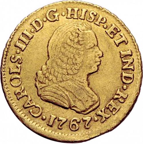 1 Escudo Obverse Image minted in SPAIN in 1767J (1759-88  -  CARLOS III)  - The Coin Database