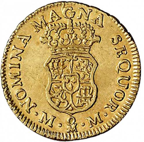 1 Escudo Reverse Image minted in SPAIN in 1760MM (1759-88  -  CARLOS III)  - The Coin Database
