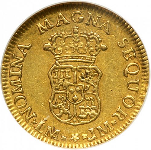 1 Escudo Reverse Image minted in SPAIN in 1761JM (1759-88  -  CARLOS III)  - The Coin Database