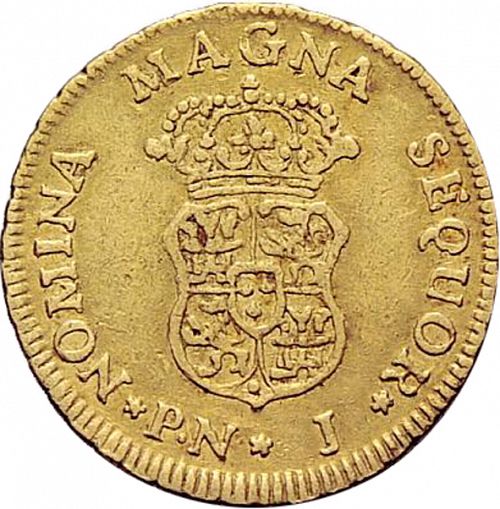 1 Escudo Reverse Image minted in SPAIN in 1762J (1759-88  -  CARLOS III)  - The Coin Database