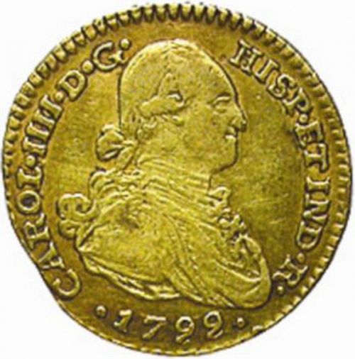 1 Escudo Obverse Image minted in SPAIN in 1799JJ (1788-08  -  CARLOS IV)  - The Coin Database