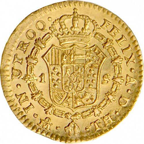 1 Escudo Reverse Image minted in SPAIN in 1804TH (1788-08  -  CARLOS IV)  - The Coin Database