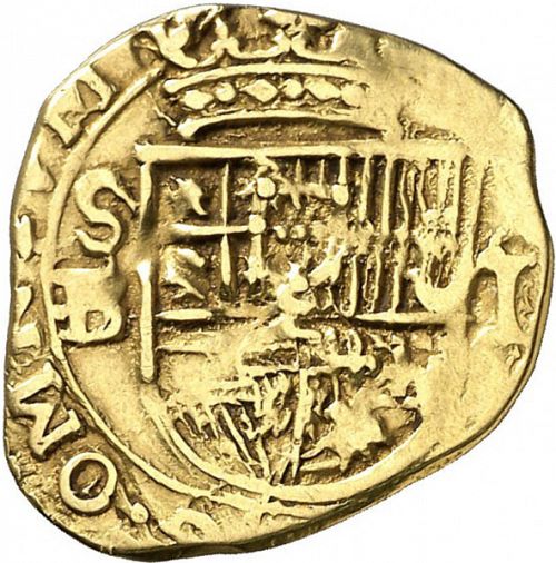 1 Escudo Obverse Image minted in SPAIN in ND/B (1556-98  -  FELIPE II)  - The Coin Database