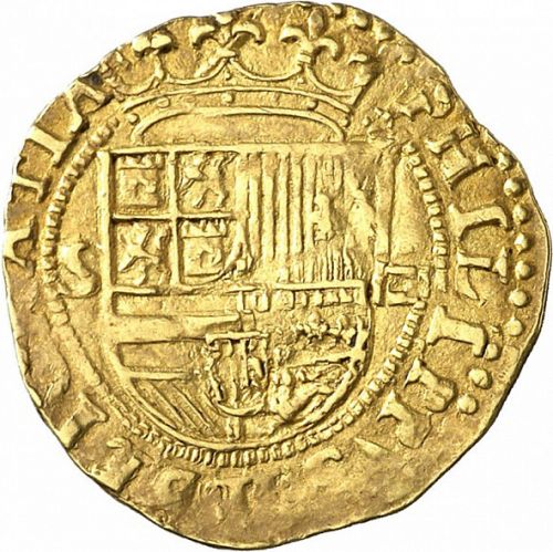 1 Escudo Obverse Image minted in SPAIN in ND/D (1556-98  -  FELIPE II)  - The Coin Database