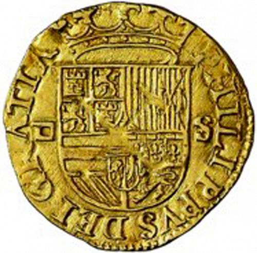 1 Escudo Obverse Image minted in SPAIN in ND/D (1556-98  -  FELIPE II)  - The Coin Database