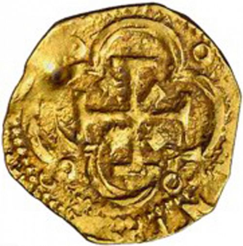 1 Escudo Reverse Image minted in SPAIN in 1595C (1556-98  -  FELIPE II)  - The Coin Database
