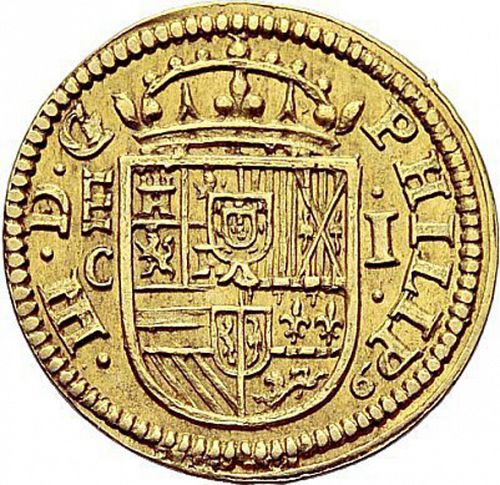 1 Escudo Obverse Image minted in SPAIN in 1607C (1598-21  -  FELIPE III)  - The Coin Database