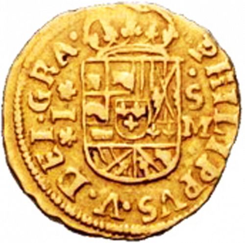 1 Escudo Obverse Image minted in SPAIN in 1718M (1700-46  -  FELIPE V)  - The Coin Database