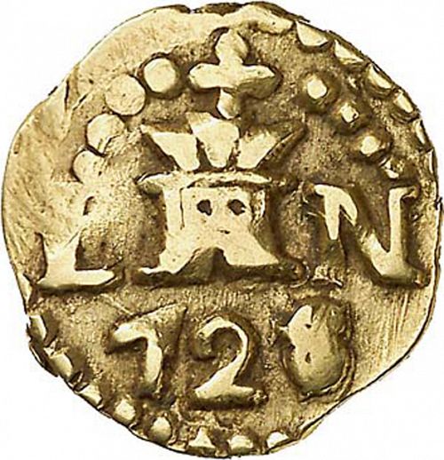 1 Escudo Obverse Image minted in SPAIN in 1728N (1700-46  -  FELIPE V)  - The Coin Database