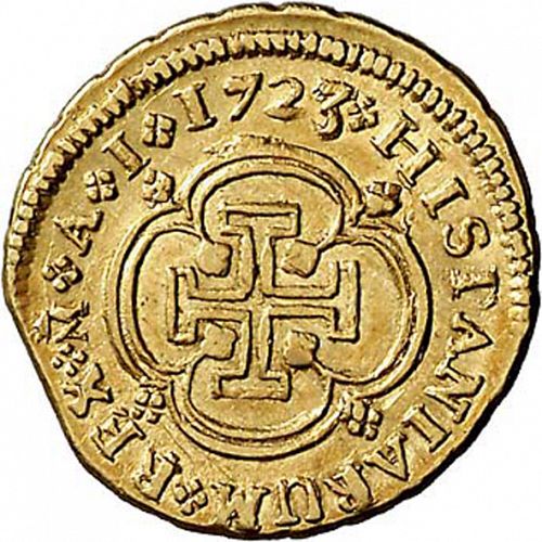 1 Escudo Reverse Image minted in SPAIN in 1723A (1700-46  -  FELIPE V)  - The Coin Database