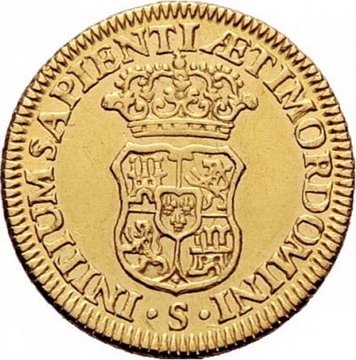 1 Escudo Reverse Image minted in SPAIN in 1729 (1700-46  -  FELIPE V)  - The Coin Database