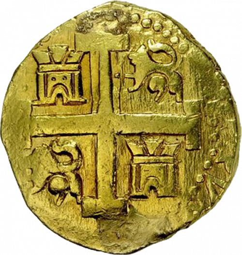 1 Escudo Reverse Image minted in SPAIN in 1733N (1700-46  -  FELIPE V)  - The Coin Database