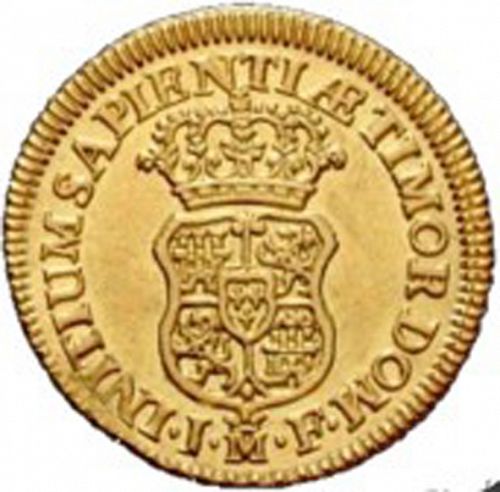1 Escudo Reverse Image minted in SPAIN in 1738JF (1700-46  -  FELIPE V)  - The Coin Database