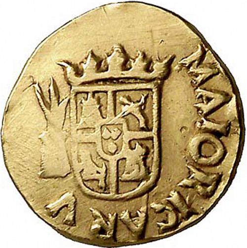 1 Escudo Reverse Image minted in SPAIN in N/D (1700-46  -  FELIPE V)  - The Coin Database