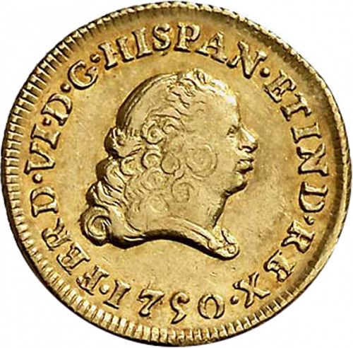 1 Escudo Obverse Image minted in SPAIN in 1750MF (1746-59  -  FERNANDO VI)  - The Coin Database